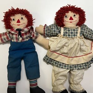 Vintage Raggedy Ann & Andy dolls